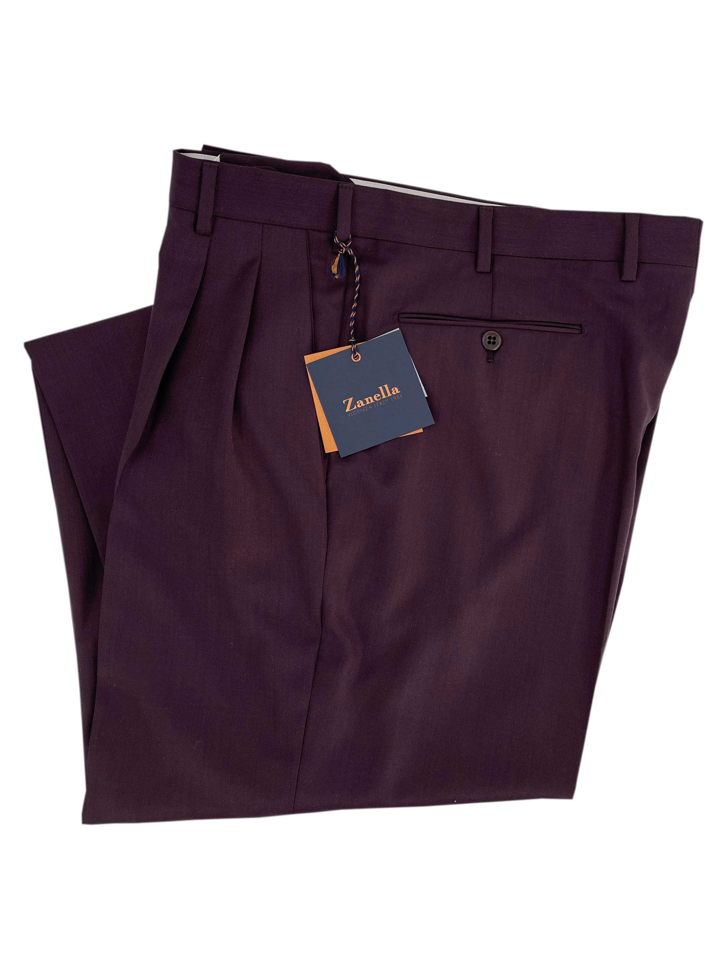 Buy Go Colors Women Solid Dark Purple Viscose Mid Rise Casual Pant online